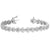 Round Diamond Heart Tennis Bracelet