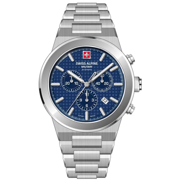 Swiss Alpine Military Pioneer Men's Blue Chronograph Watch 7048.9135