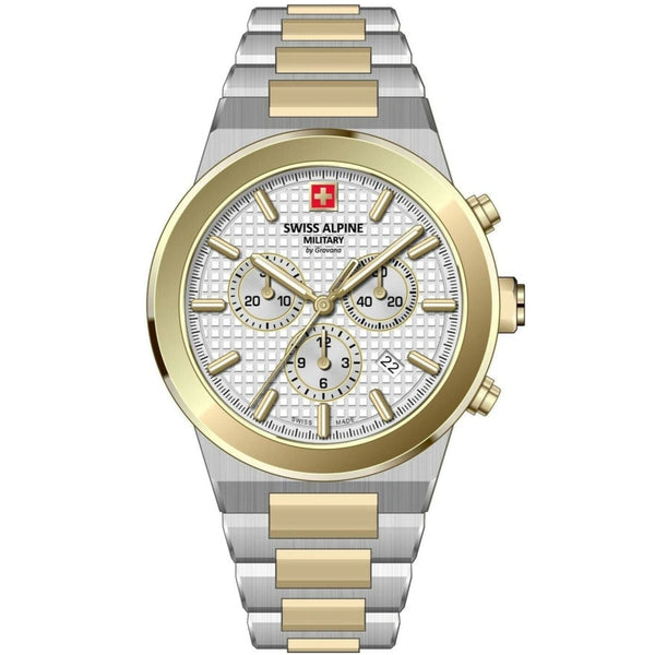 Swiss Alpine Military Pioneer Men's Two-Tone Chronograph Watch 7048.9142