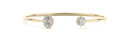 Oval / Round Floral Halo Diamond Open Bangle