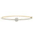Round Halo Diamond Pavé Bangle