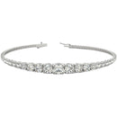 Round Diamond Progressive Tennis Bracelet
