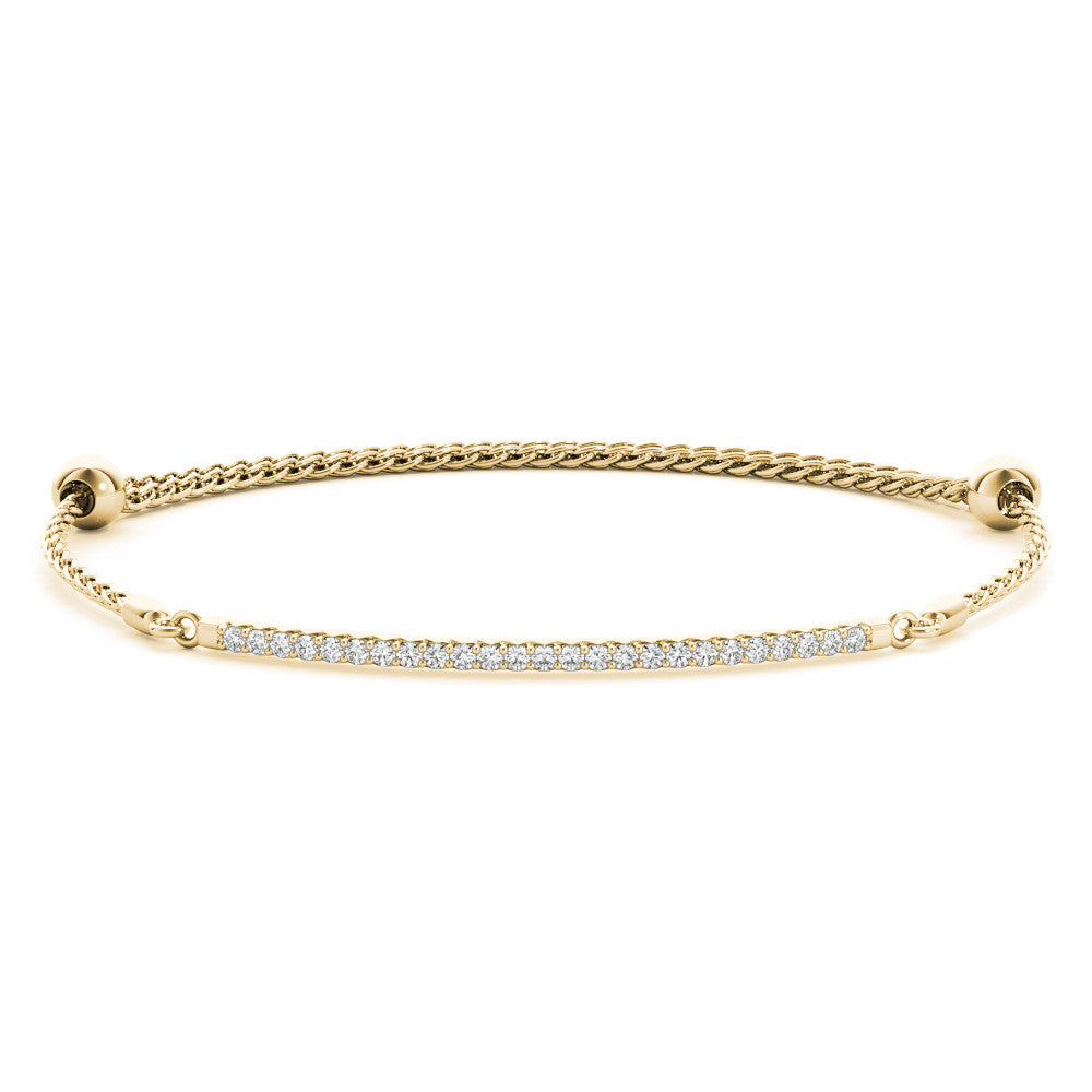 Round Diamond Chain Slider Bracelet