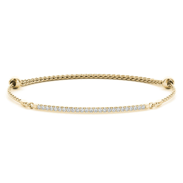 Round Diamond Chain Slider Bracelet