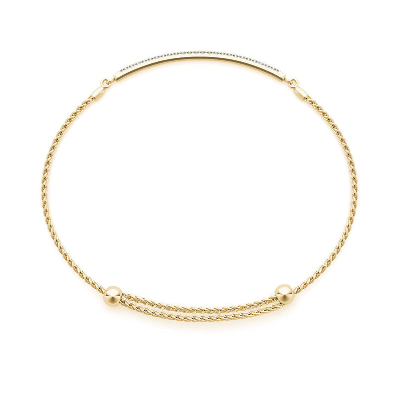 Round Diamond Chain Slider Bracelet