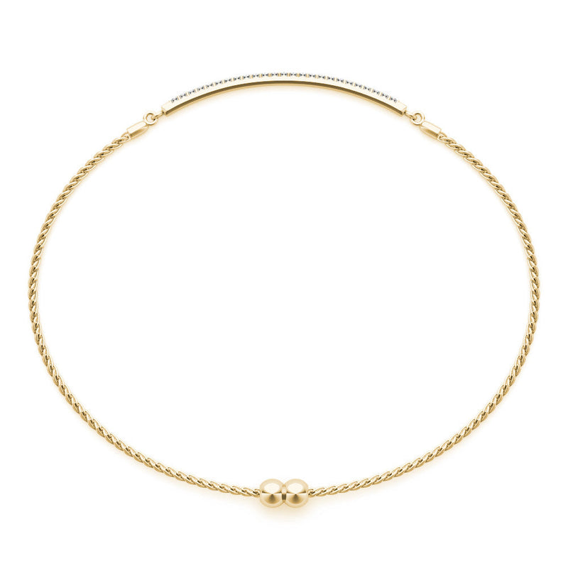 Round Diamond Chain Slider Bracelet