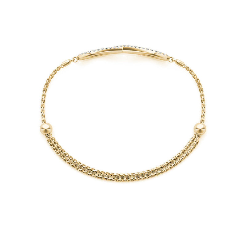 Diamond Pavé Infinity Chain Slider Bracelet