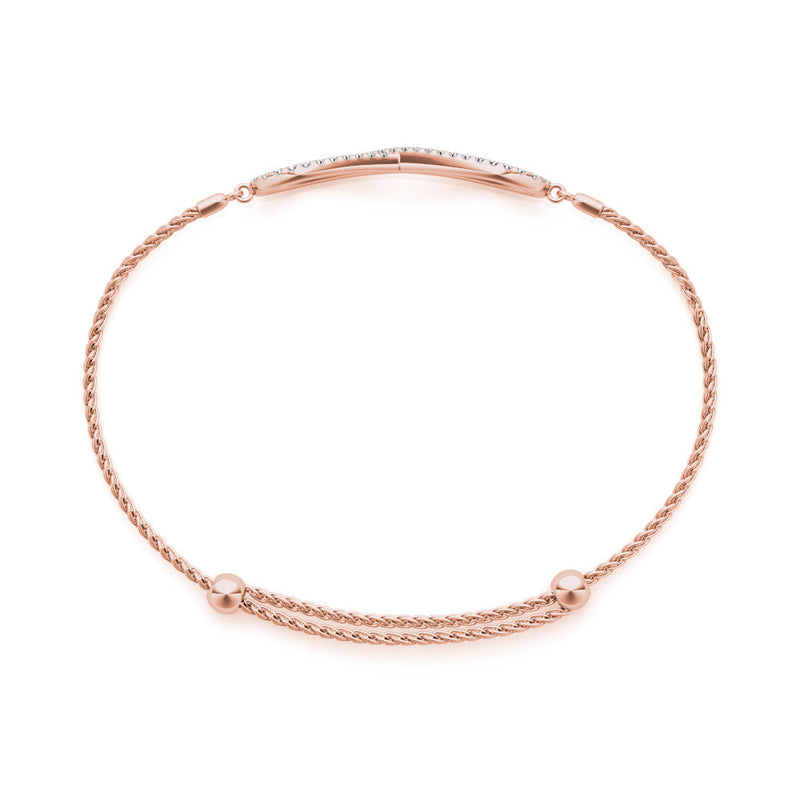 Diamond Pavé Infinity Chain Slider Bracelet
