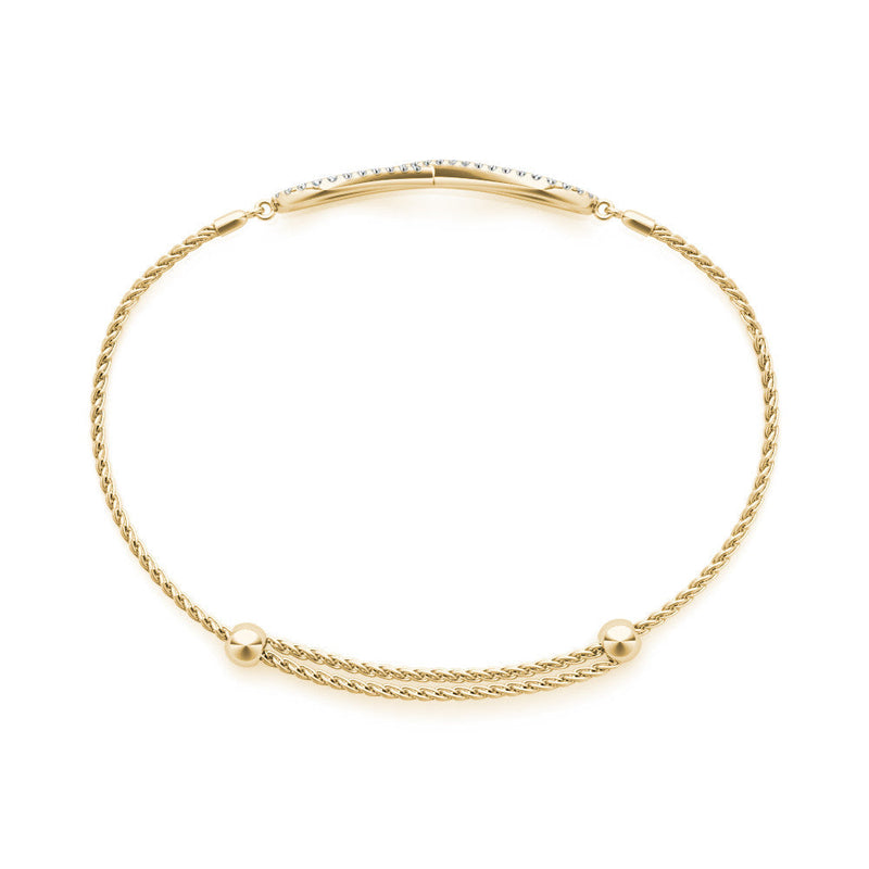 Diamond Pavé Infinity Chain Slider Bracelet
