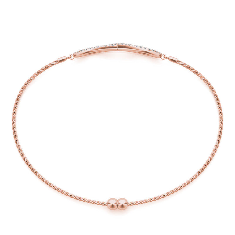 Diamond Pavé Infinity Chain Slider Bracelet