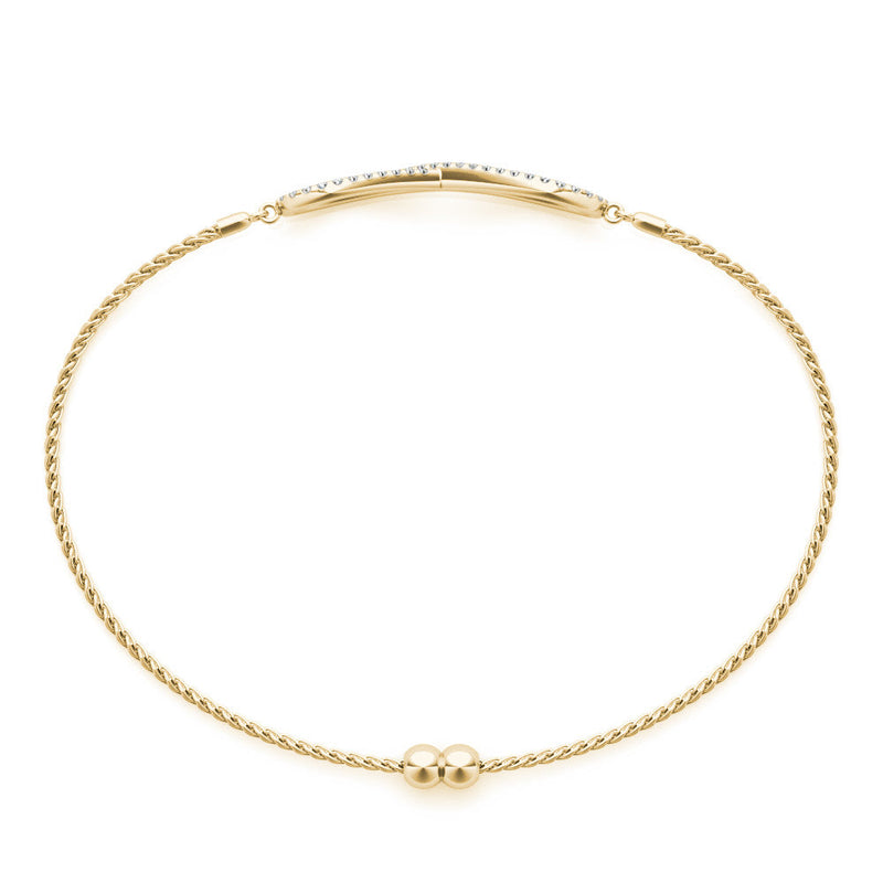 Diamond Pavé Infinity Chain Slider Bracelet