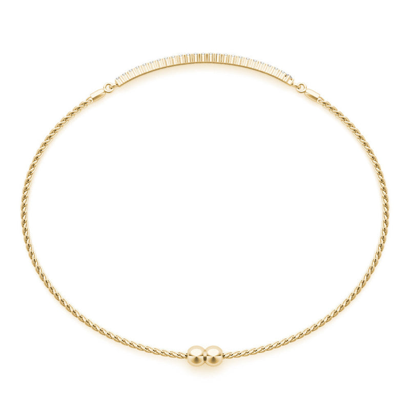 Round Diamond Pavé Chain Slider Bracelet