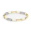 Diamond Pavé Paperclip Bracelet