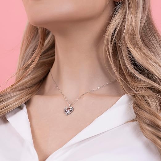 Disney Minnie Mouse Silver Heart Pendant Necklace