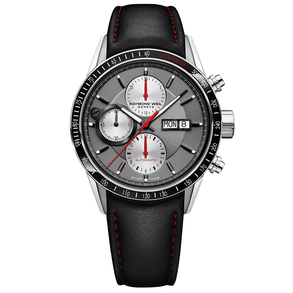 Raymond Weil Freelancer Men's Watch Grey Leather Chronograph 7731-SC1-65421