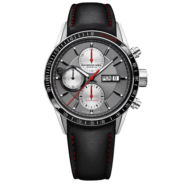 Raymond Weil Freelancer Men's Watch Grey Leather Chronograph 7731-SC1-65421