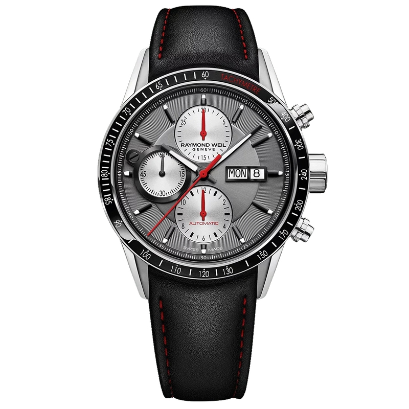 Raymond Weil Freelancer Men's Watch Grey Leather Chronograph 7731-SC1-65421