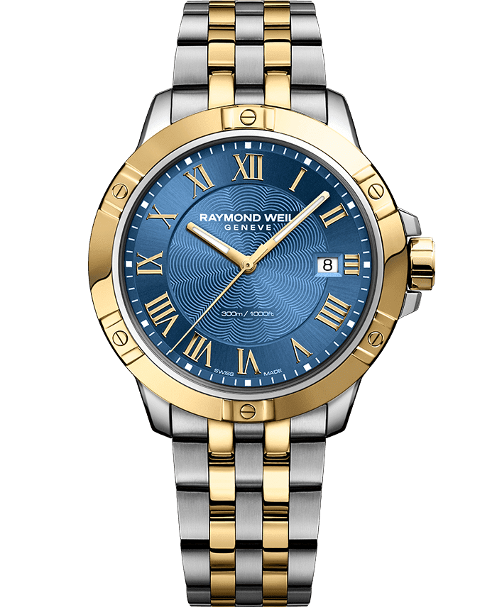 Raymond Weil Tango Men's Watch Two Tone Blue Dial 8160-STP-00508
