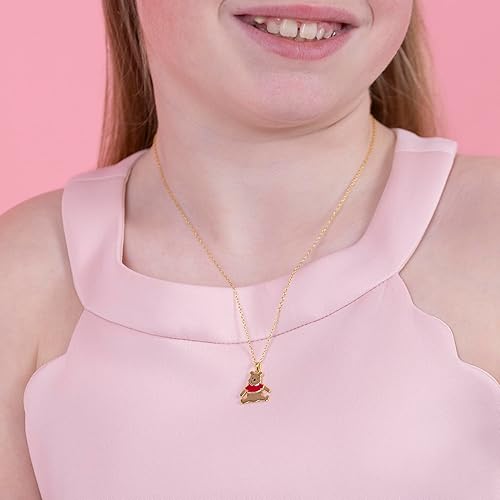 Disney Winnie The Pooh Gold Pendant Necklace