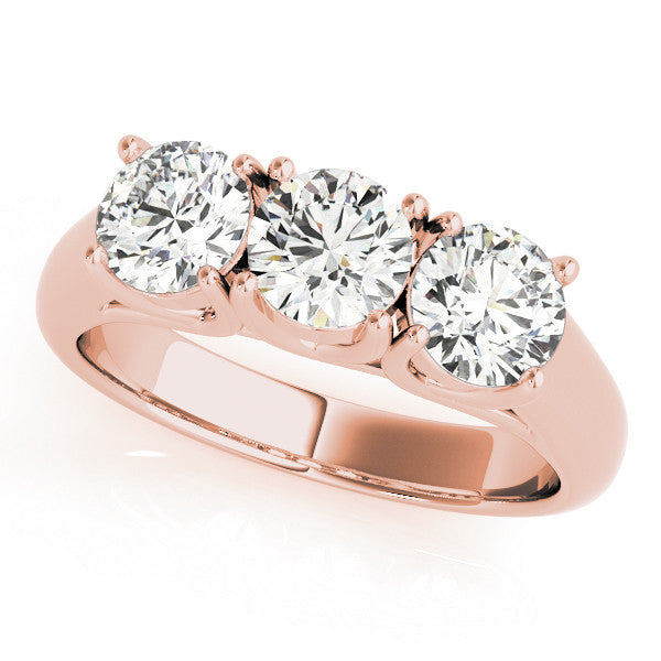 Round Trilogy Engagement Ring