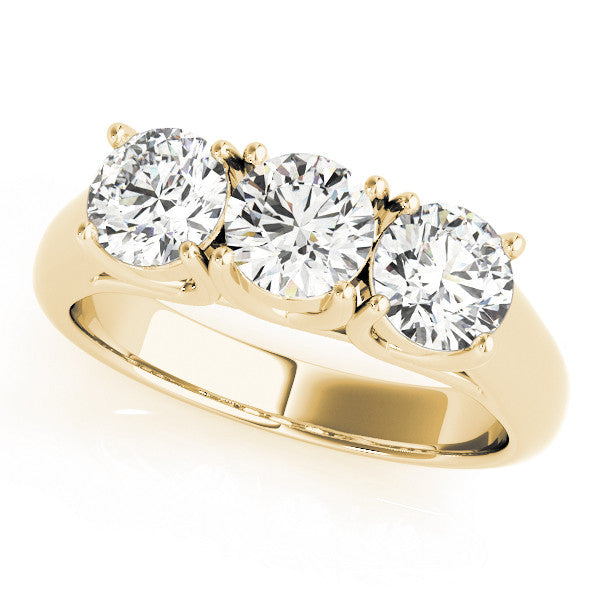 Round Trilogy Engagement Ring