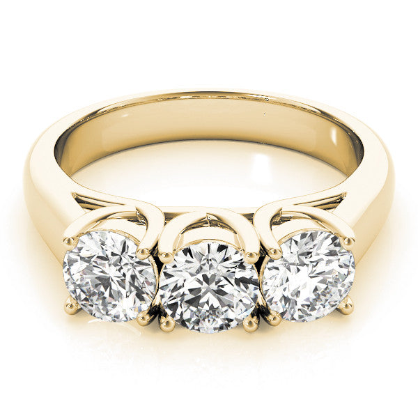 Round Trilogy Engagement Ring