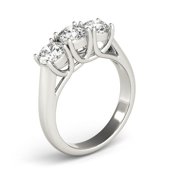 Round Trilogy Engagement Ring