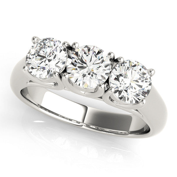 Round Trilogy Engagement Ring