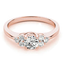 Round Cut Shoulders Engagement Ring