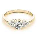 Round Cut Shoulders Engagement Ring