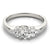 Round Cut Shoulders Engagement Ring