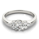 Round Cut Shoulders Engagement Ring