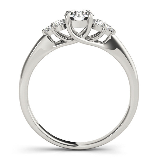 Round Cut Shoulders Engagement Ring