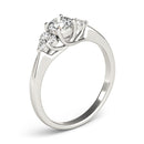 Round Cut Shoulders Engagement Ring