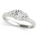 Round Cut Shoulders Engagement Ring