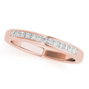 Princess Rub-Over Diamond Wedding Ring