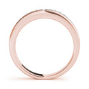 Princess Rub-Over Diamond Wedding Ring