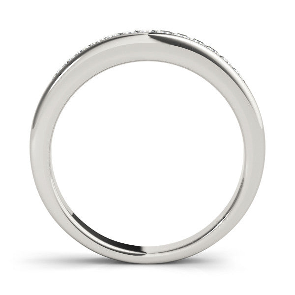 Princess Rub-Over Diamond Wedding Ring