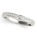 Princess Rub-Over Diamond Wedding Ring