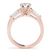 Round Baguette Shoulders Engagement Ring DiamondStatus