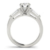 Round Baguette Shoulders Engagement Ring DiamondStatus