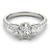 Oval Shoulders Pavé Engagement Ring