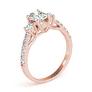 Oval Shoulders Pavé Engagement Ring
