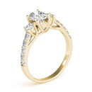 Oval Shoulders Pavé Engagement Ring