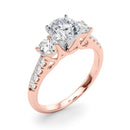 Round Trilogy Pavé Engagement Ring