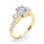 Round Trilogy Pavé Engagement Ring