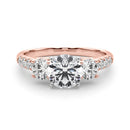 Round Trilogy Pavé Engagement Ring