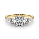 Round Trilogy Pavé Engagement Ring