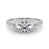 Round Trilogy Pavé Engagement Ring DiamondStatus