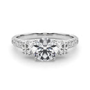 Round Trilogy Pavé Engagement Ring